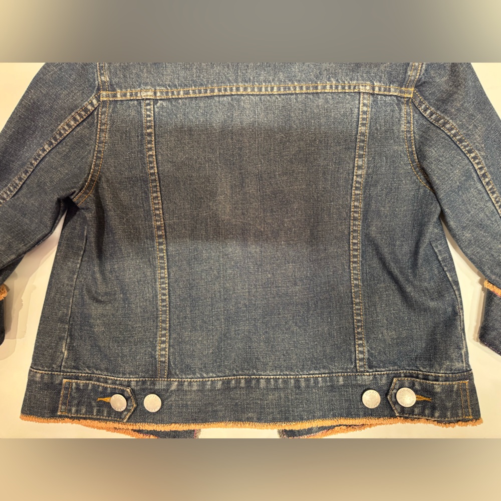 Limited Edition Isaac Mizrahi Denim Jean Jacket Frayed Edges (RARE SAMPLE) - Picture 7 of 9